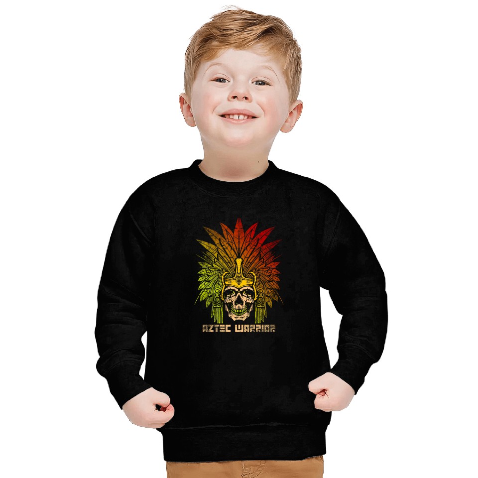 Aztec Warrior King Mexico Aztec Art Mayas Sweatshirts