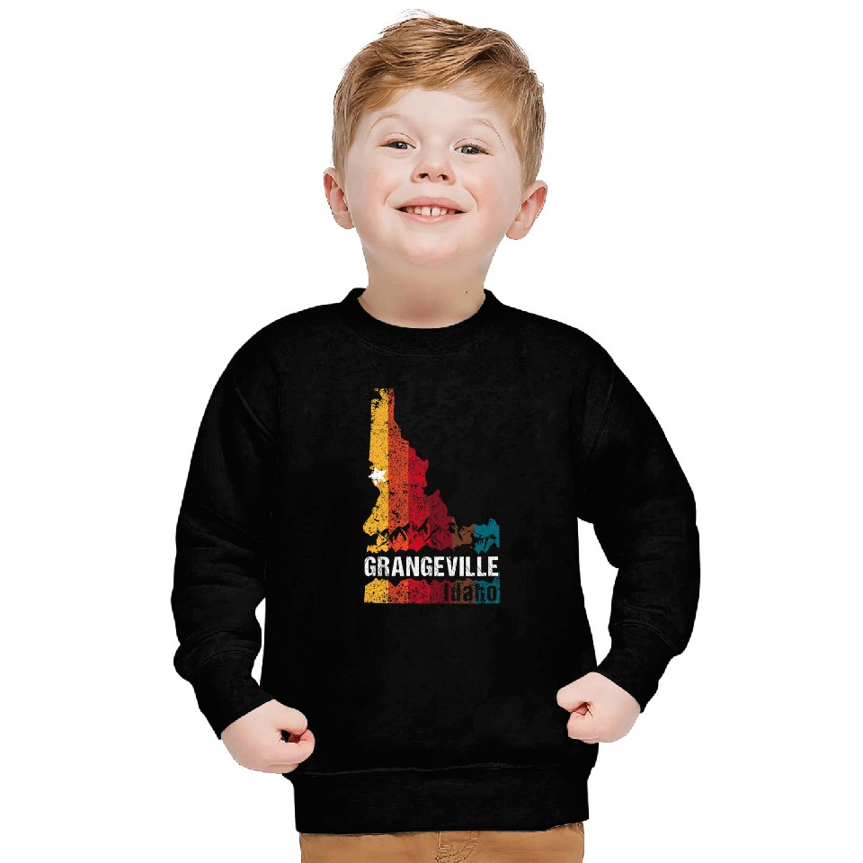 Grangeville Idaho Bear Starry Night Sky Forest Souvenir Sweatshirts