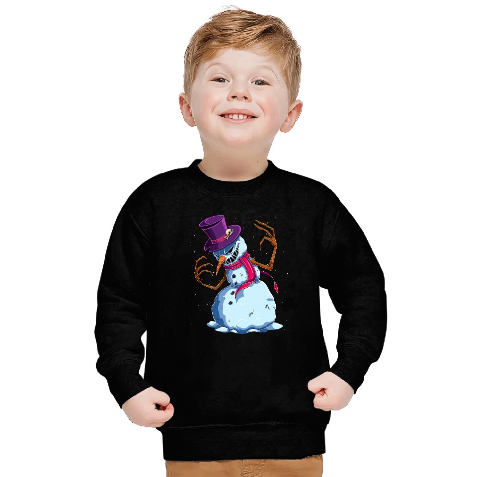 Scary Snowman Creepy Christmas Evil Krampus Monster Xmas Sweatshirts