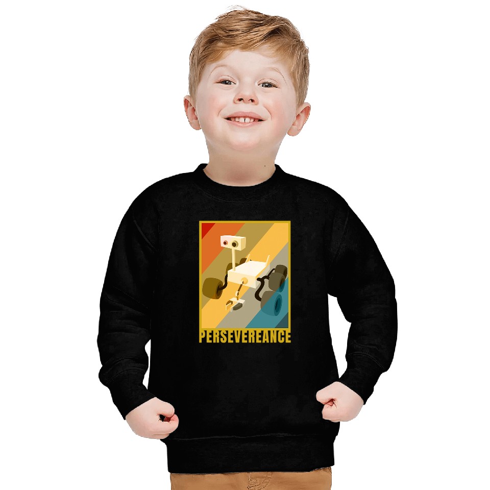 Colonize Mars Perseverance Rover Retro Portrait Space Lover Sweatshirts