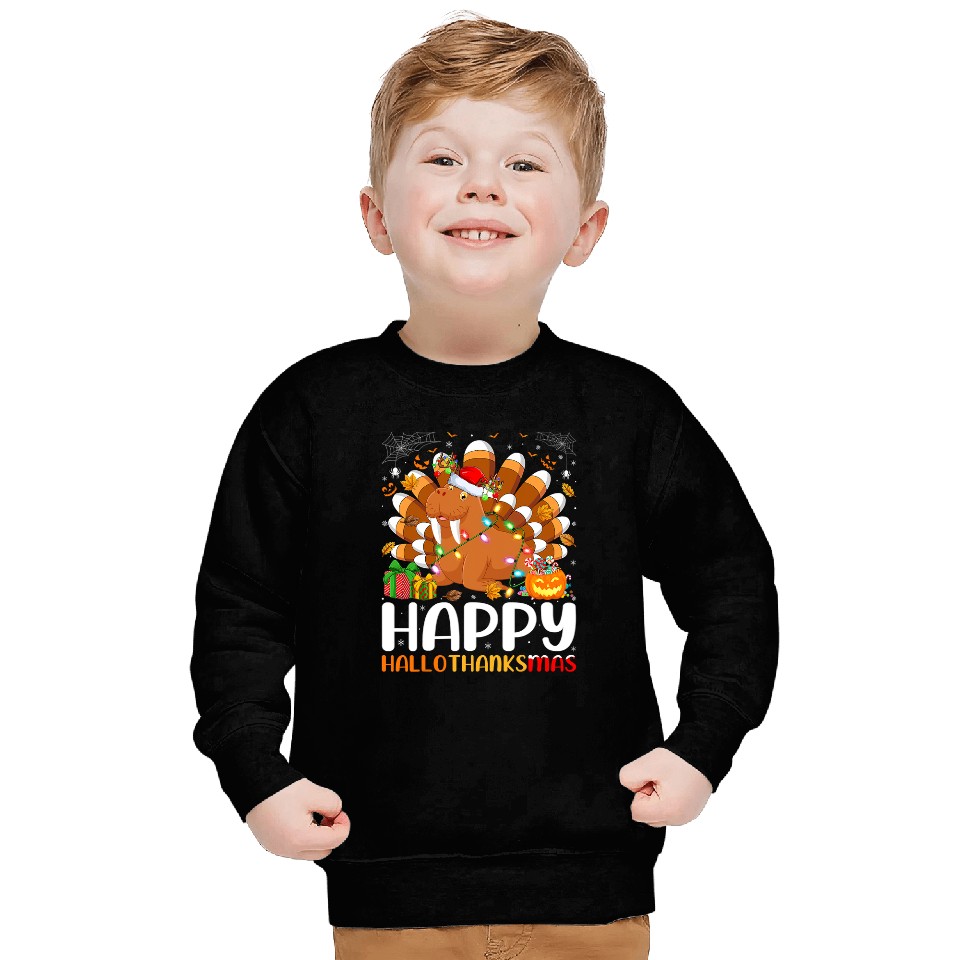 Walrus Lover Halloween Christmas Happy Hallothanksmas Sweatshirts