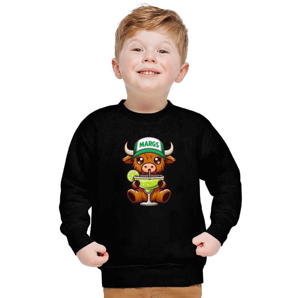 Funny Cow in Margarita Trucker Hat Cinco De Mayo Sweatshirts