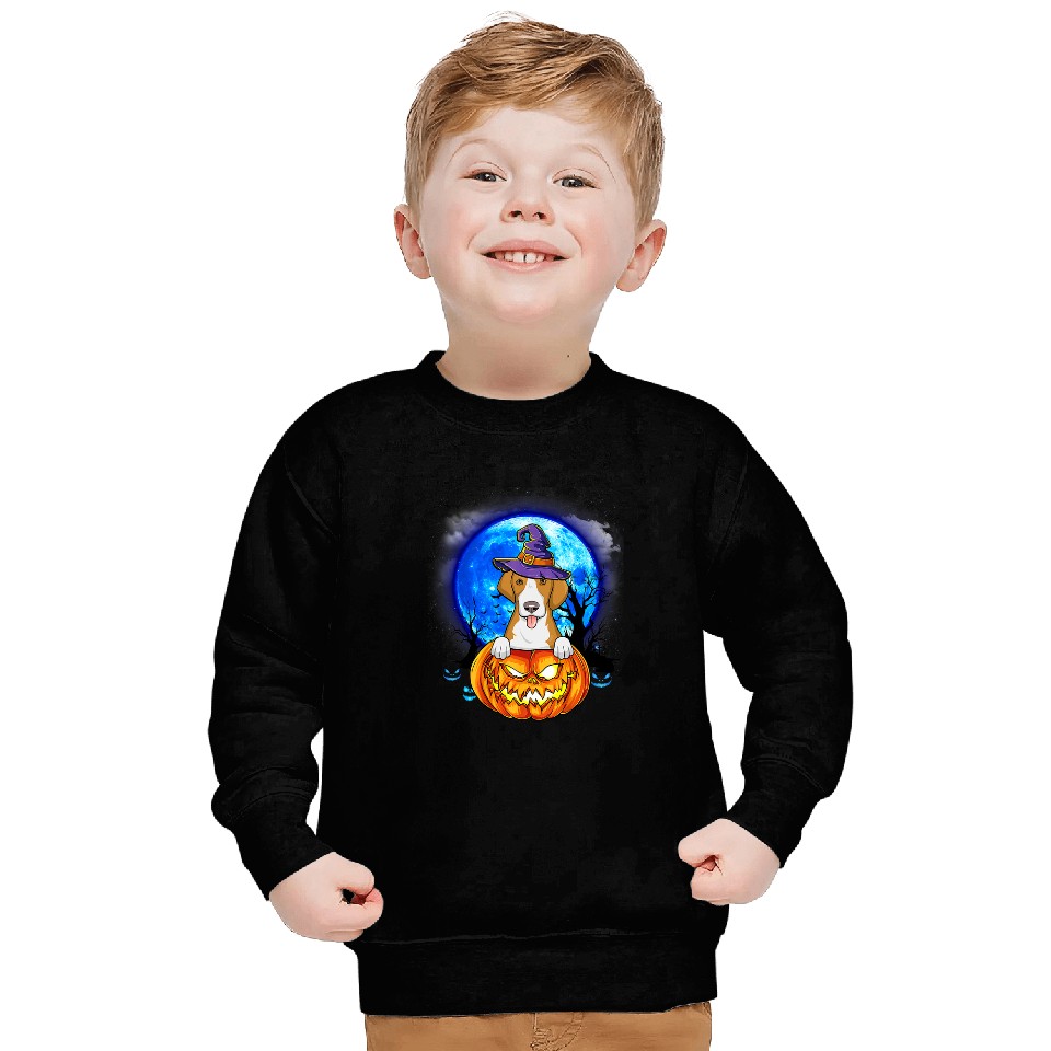 Foxhound Witch Hat Pumpkin Scary Halloween Dog Lovers Sweatshirts