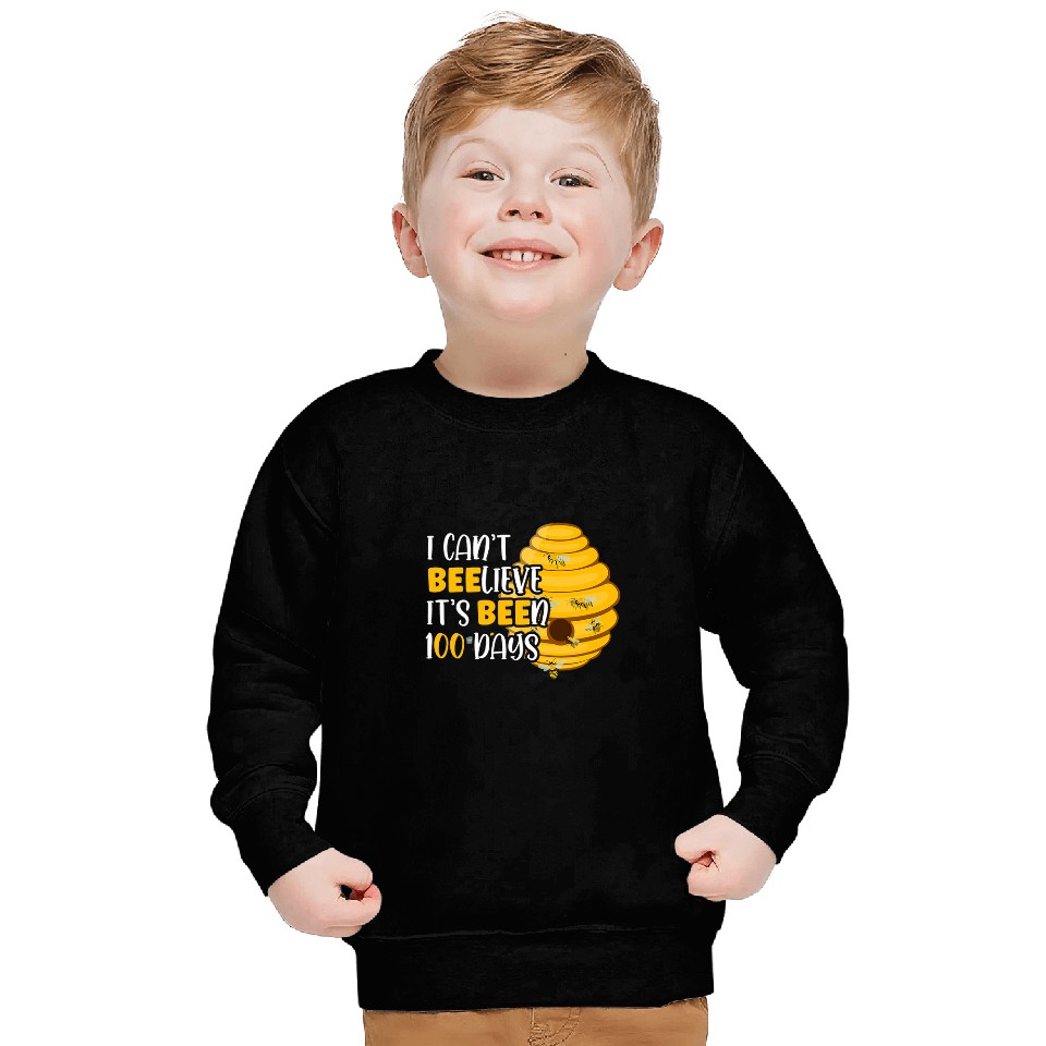 I Cant Beelieve Its Been 100 Days Bee Hive Teacher Student Sweatshirts