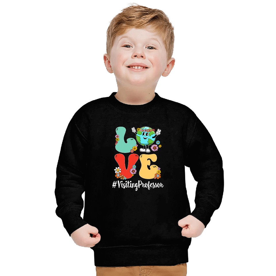 Retro Love World Earth Day Visiting Professor Sweatshirts