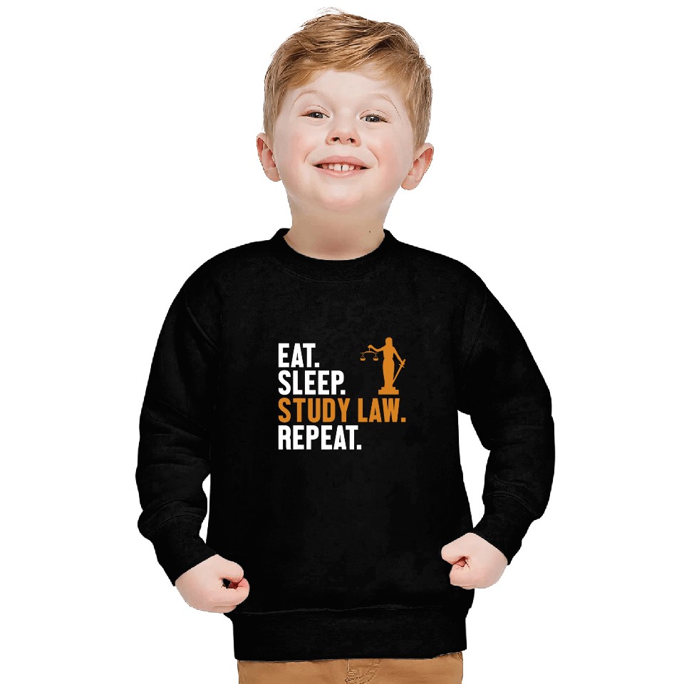 Eat Sleep Study Law Repeat Law School University Law Student Sweatshirts