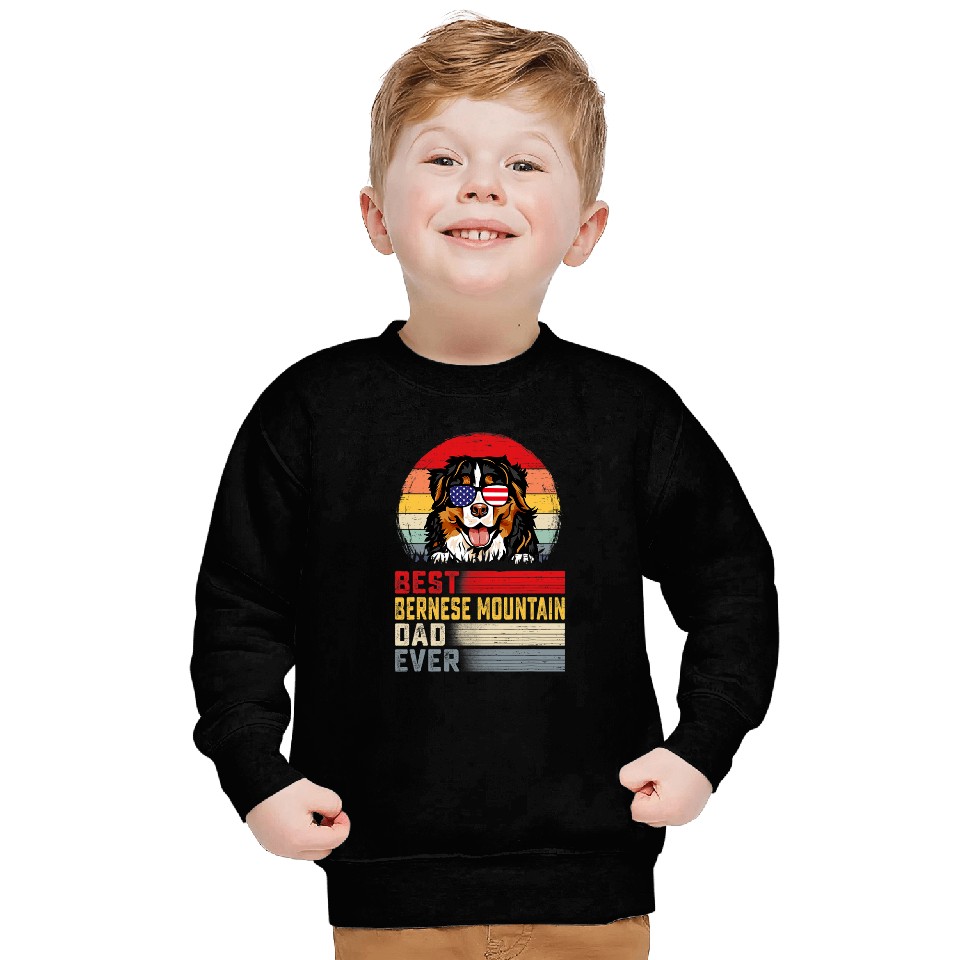 Mens Retro bests Bernese Mountain Dad Ever Fathers Day Sweatshirts