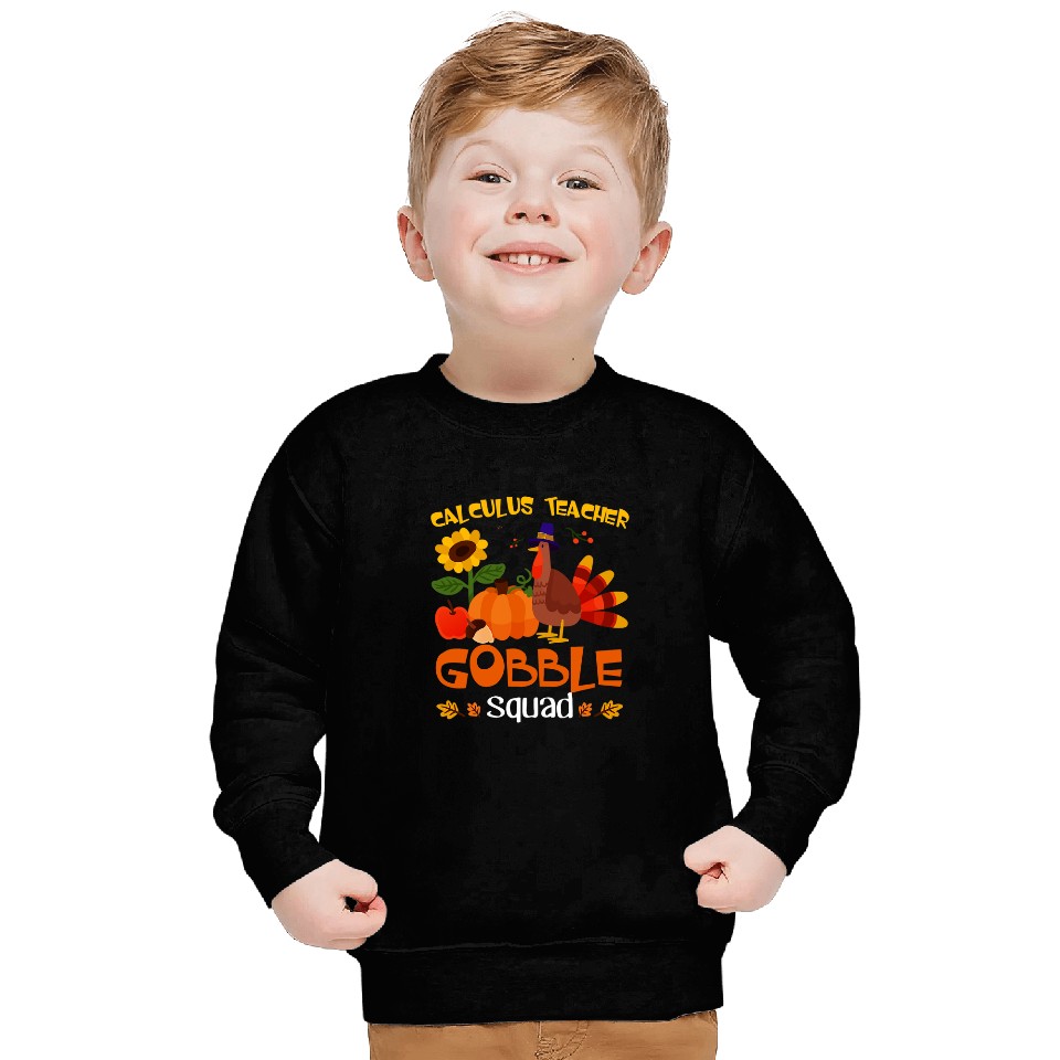 Calculus Teacher Gobble Squad Thanksgiving Turkey Funny 21 Sweatshirts