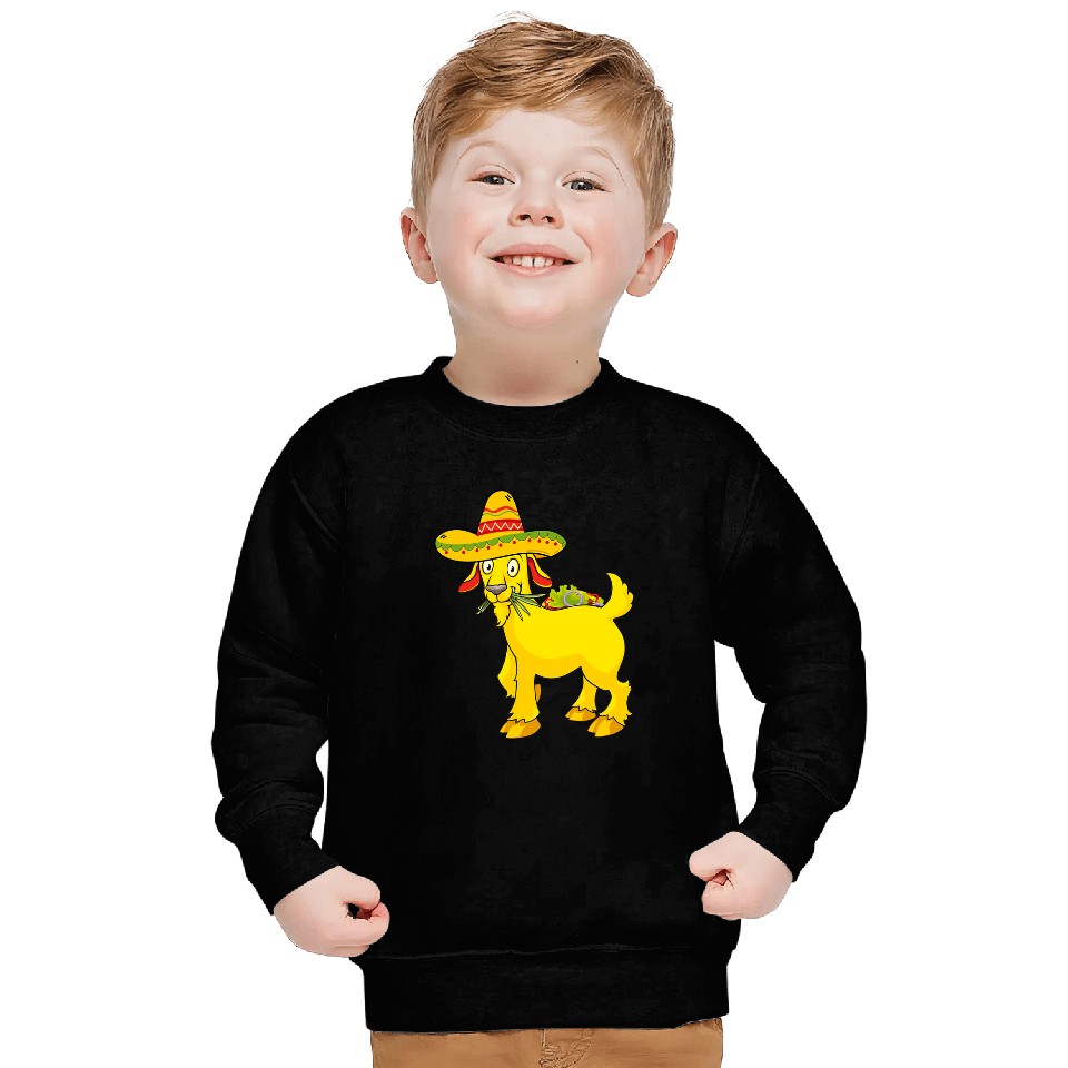Goats Lover Taco With Mexican Sombrero Cinco De Mayo Goat Sweatshirts