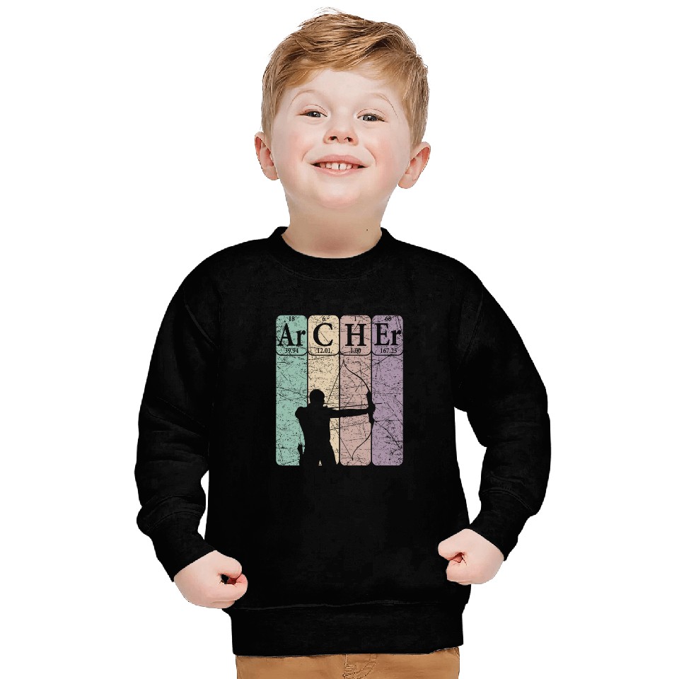 Archer Periodic Table Elements Bow Hunting Archery Vintage Sweatshirts
