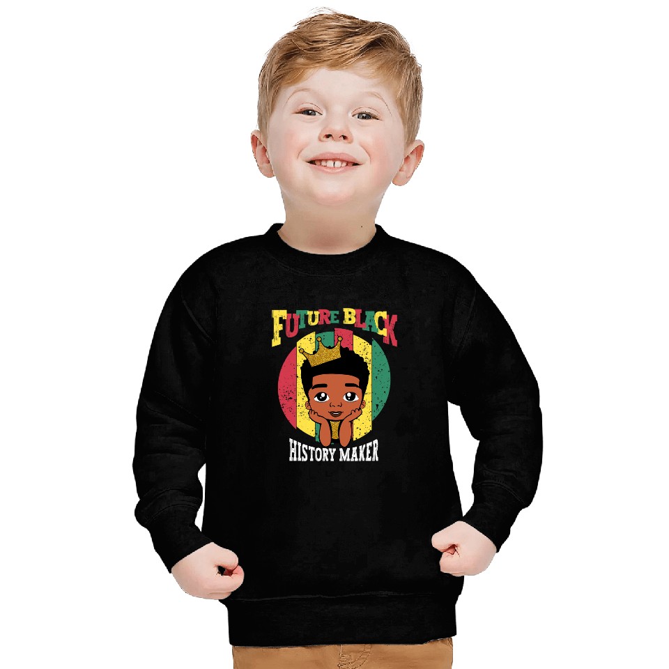 Future Black History Maker Juneteenth Afro Black Boy Cute Sweatshirts