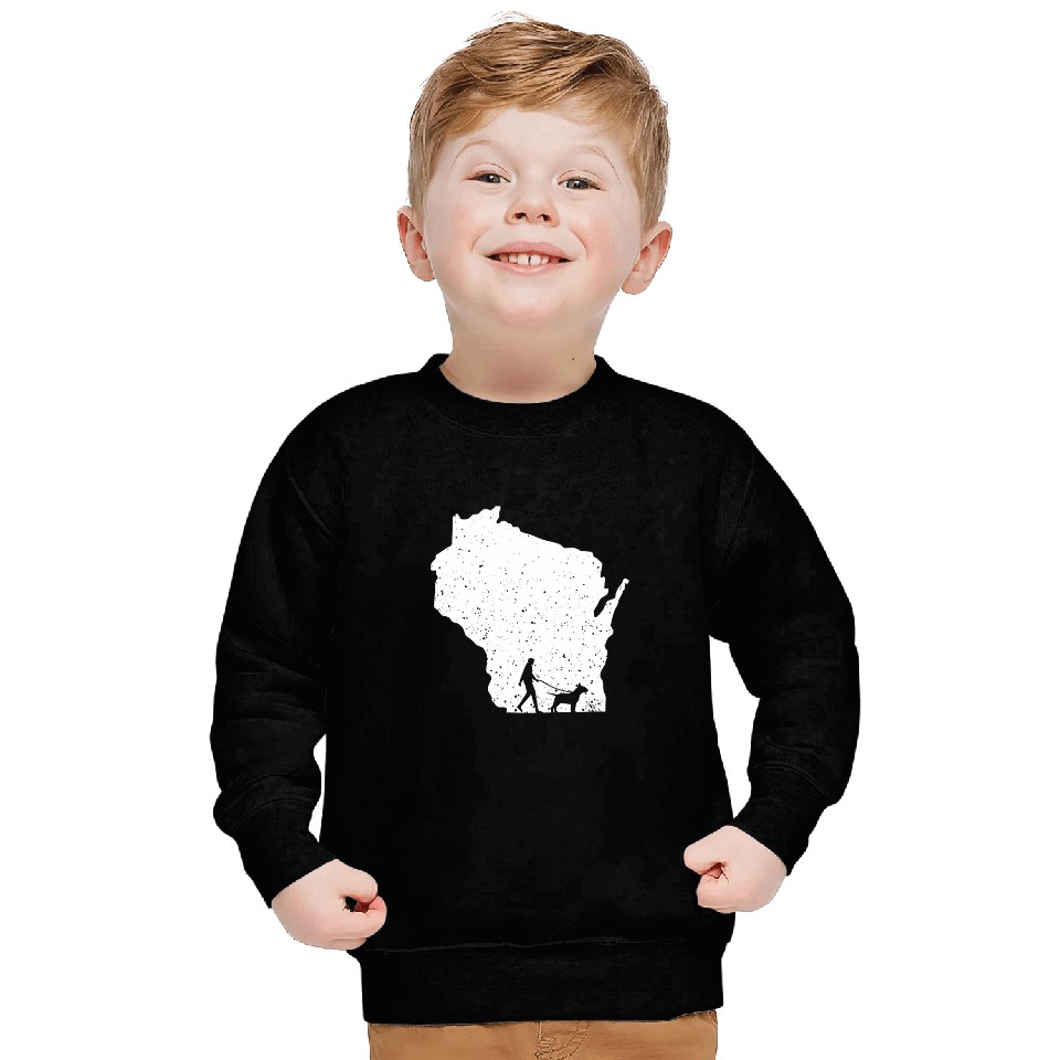 Bull Terrier Pet Walking Wisconsin Sweatshirts