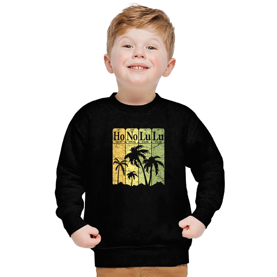 Honolulu Periodic Table Elements Honolulu Hawaii Retro 4 Sweatshirts