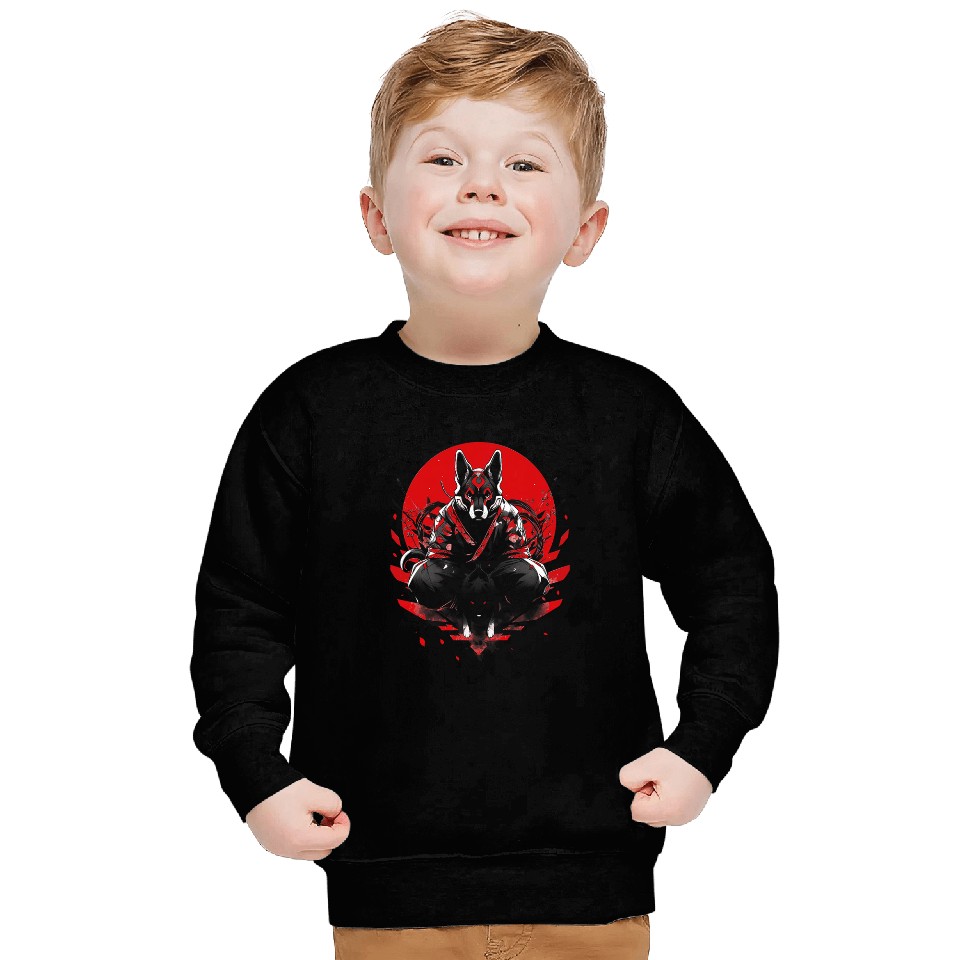 Elkhound Pet Dog Ninja Samurai Transformation Cute Sweatshirts