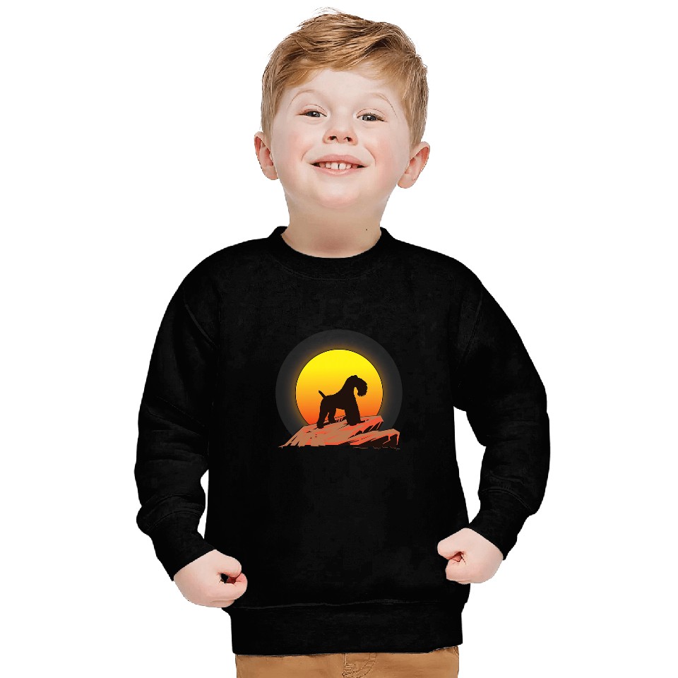 Kerry Blue Terrier Pet Dog Sunrise Sweatshirts