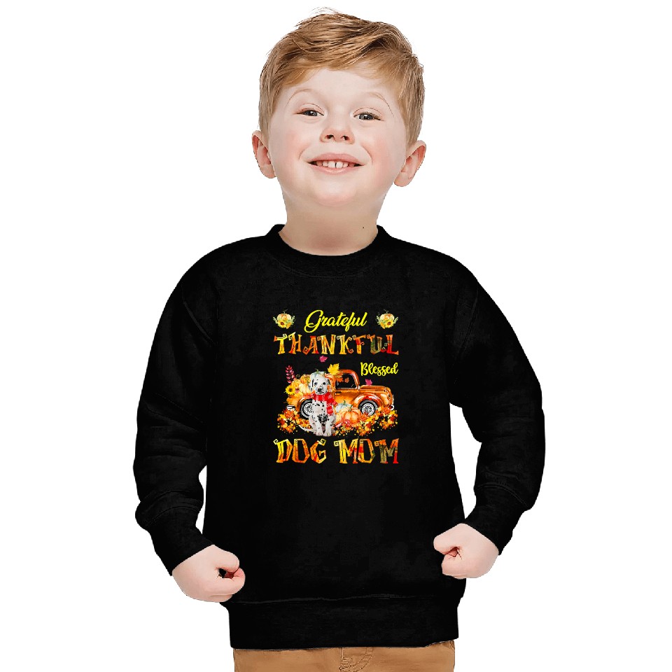 Dalmatian Pet Pumpkin Thankful Grateful Blessed Dog Mom Sweatshirts