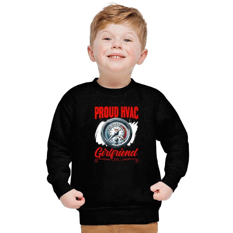 Hvac Girlfriend Hvac Tech Mechanic Repairman HVAC Technician Sweatshirts