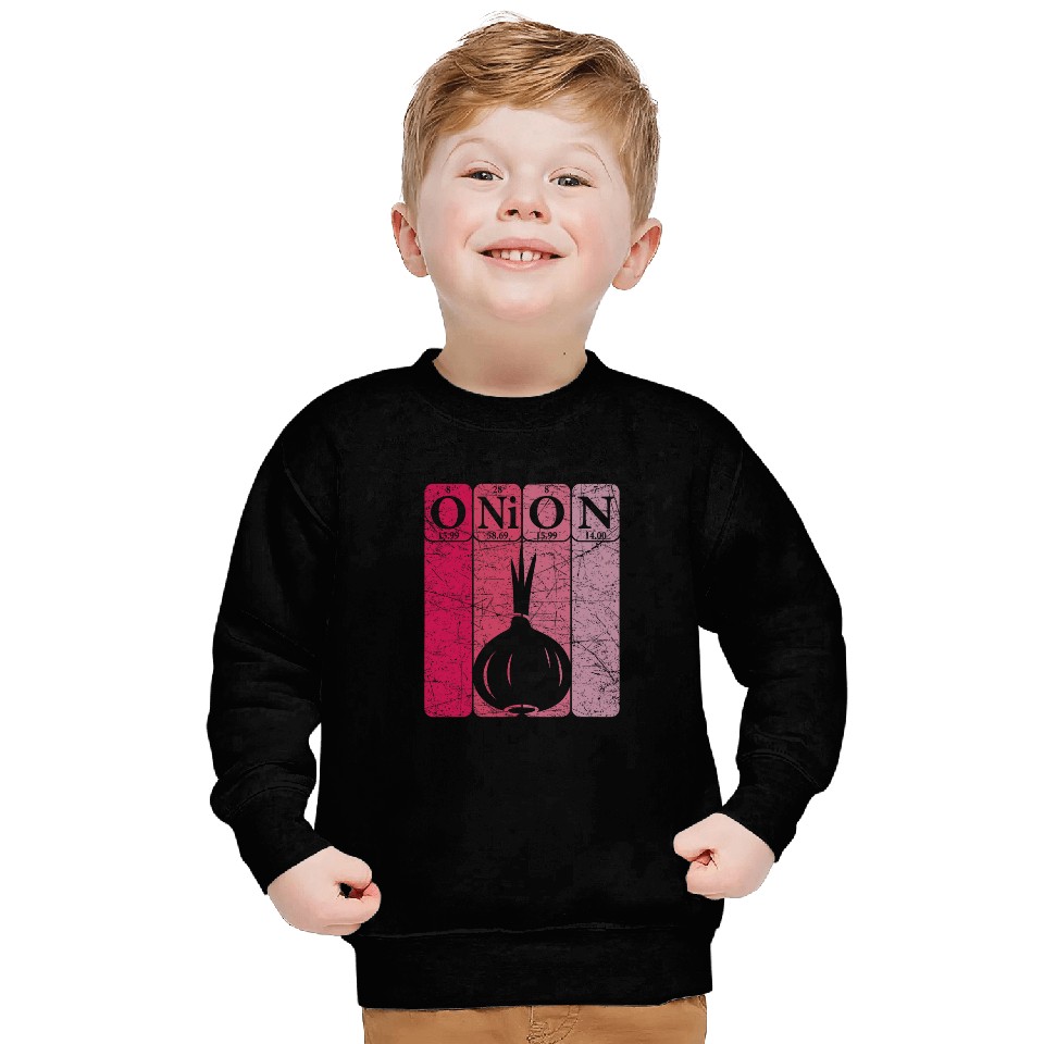 Onion Periodic Table Elements Vegetables Farmer Retro Sweatshirts