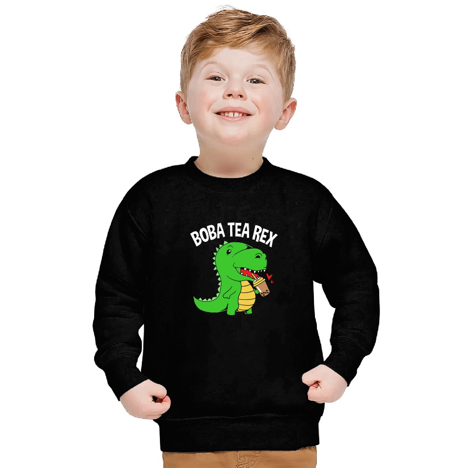 Dinosaur Pet Boba Tea rexs Boba Sweatshirts