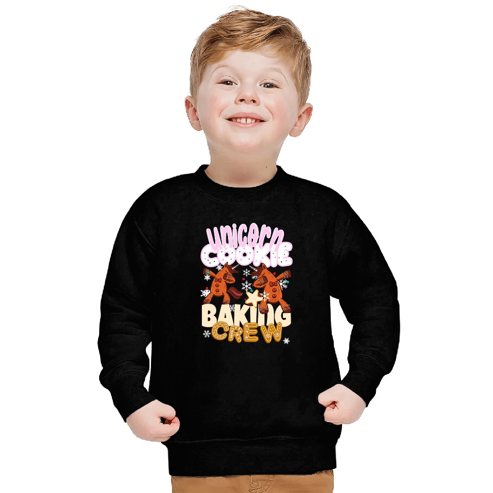 Unicorn Pet Cookie Baking Crew Christmas Baker Team Gingerbread Sweatshirts
