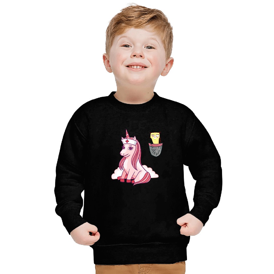Unicorn Pet Grumpy Pocket Cat Unicorn Meowgical nurses Caticorn Gift Pet Sweatshirts