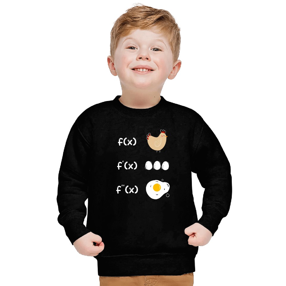 Chicken Pet Derivative Function Math Teacher Fried Egg Derivative Chicken Sweatshirts