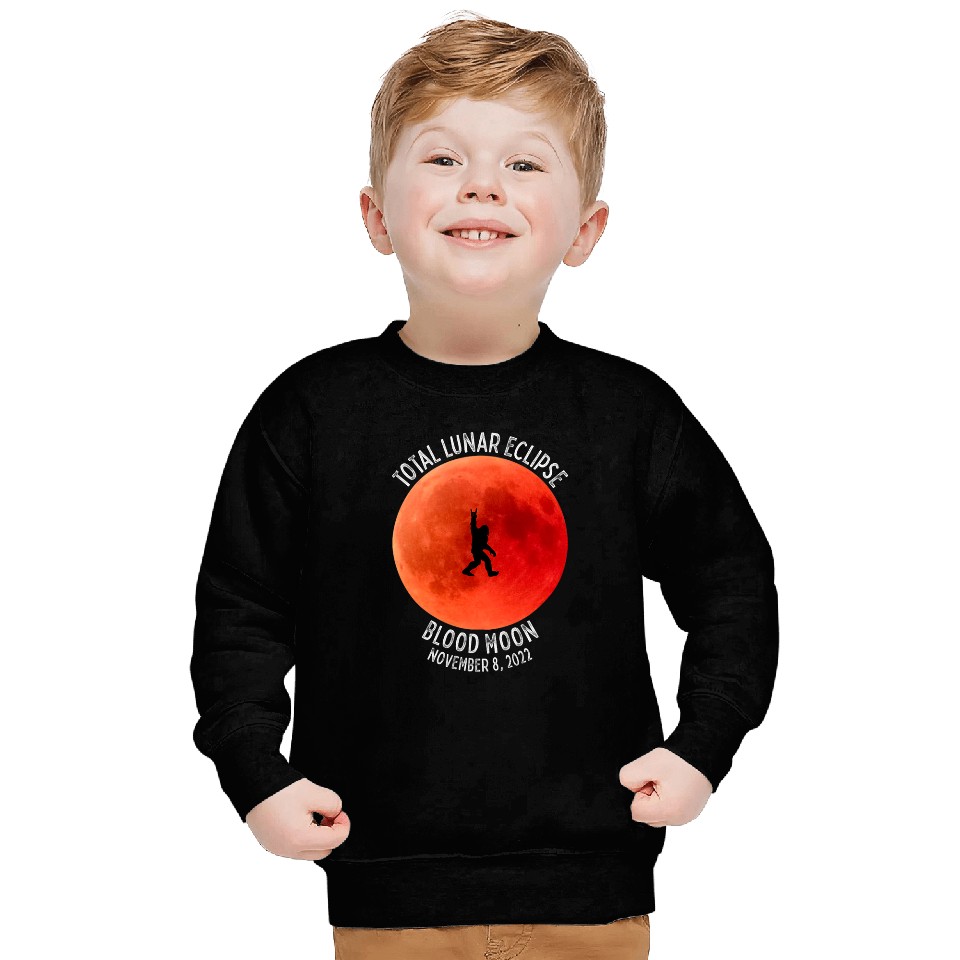 Bigfoot Pet Total Lunar Eclipse Big Foot Blood Moon Sweatshirts