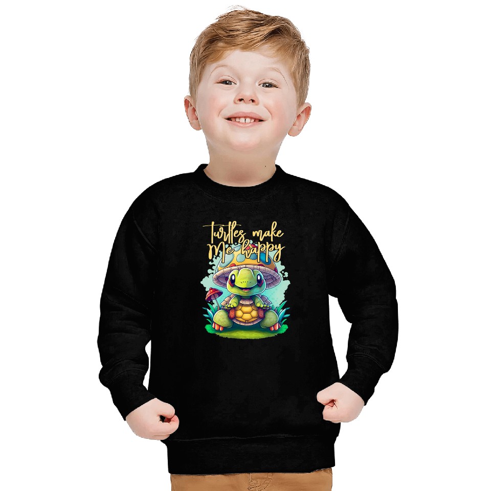 Turtle Pet Make Me Happy Cute Sea Turtle Costume Sweatshirts