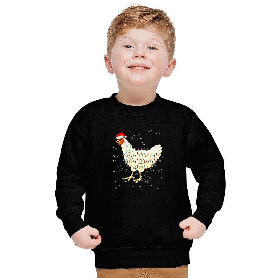 Chicken Pet Christmas light Sweatshirts