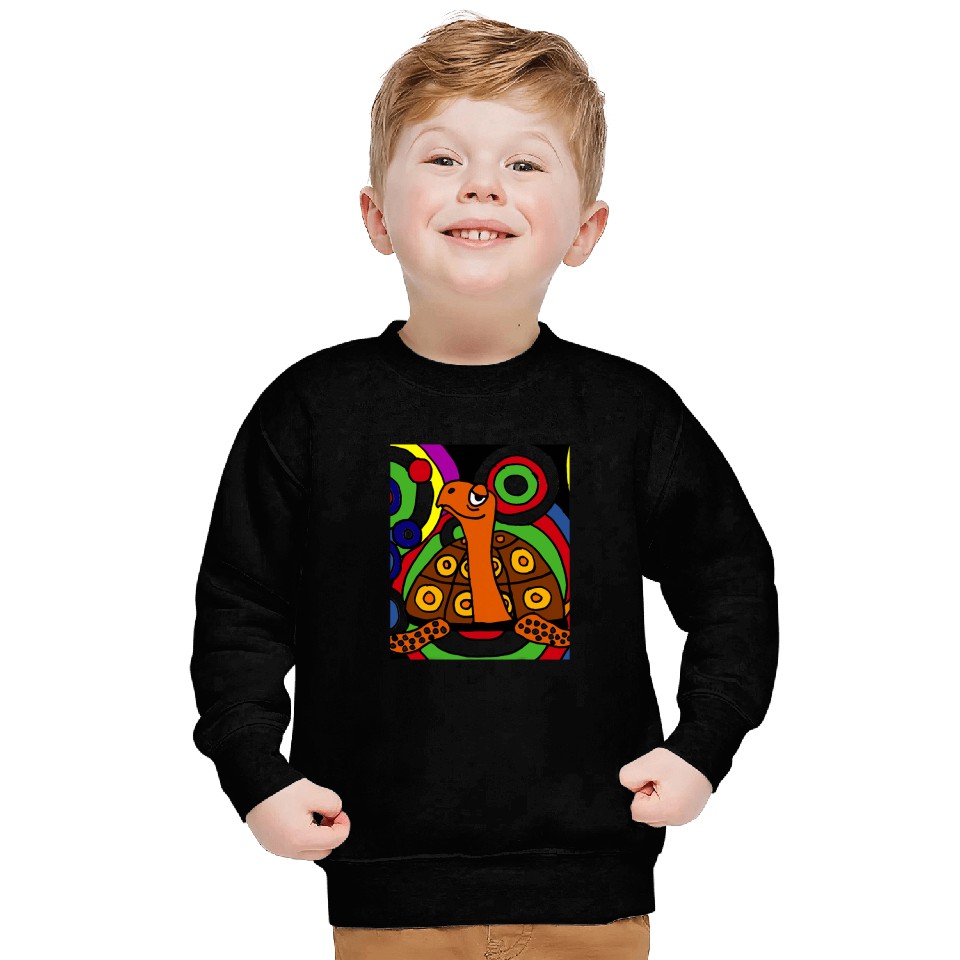 Turtle Pet Smiletodaytees Cute Artistic Box Turtle Abstract Art Sweatshirts