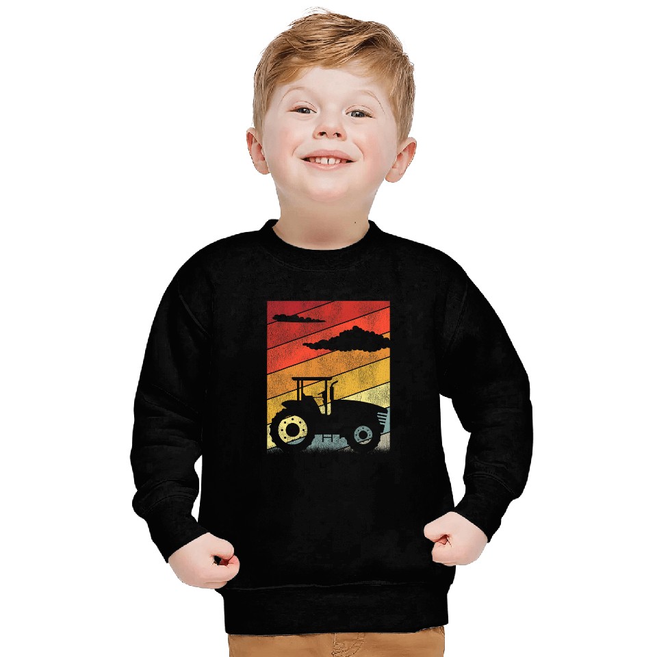 Tractor Fun Farming Retro vintages Tractor 1 Sweatshirts