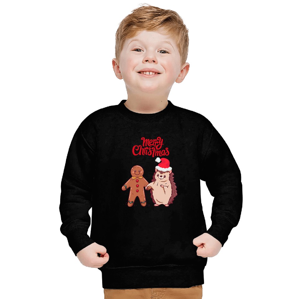 Hedgehog Pet Christmas Gingerbread hedgehog Sweatshirts