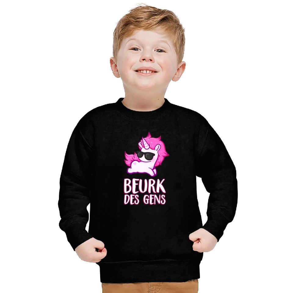 Unicorn Pet Beurk des People Humour Message Sweatshirts