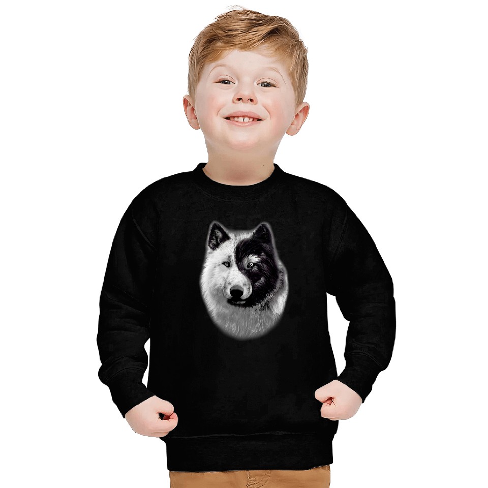 Coyote Mammal Ying Yang White Black Sweatshirts