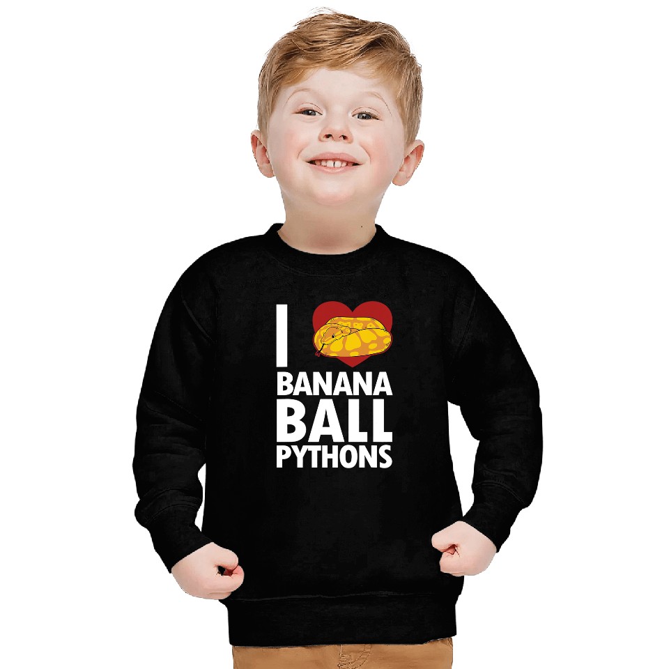 Python Pet I love Banana Ball Pythons Pythonidae Banana Ball Python 1 Sweatshirts