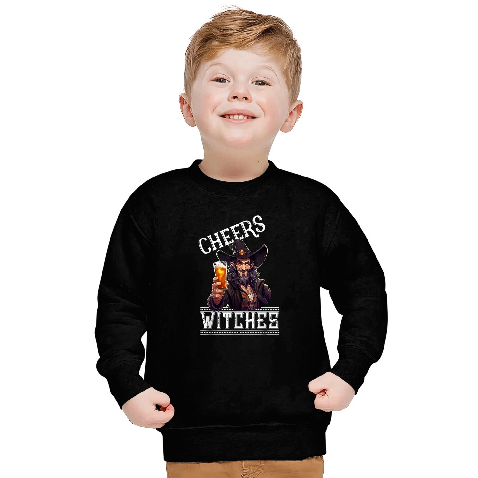 Beer Fun Cheers Witches Warlock Male Witch Beard Halloween Beer Mug Sweatshirts