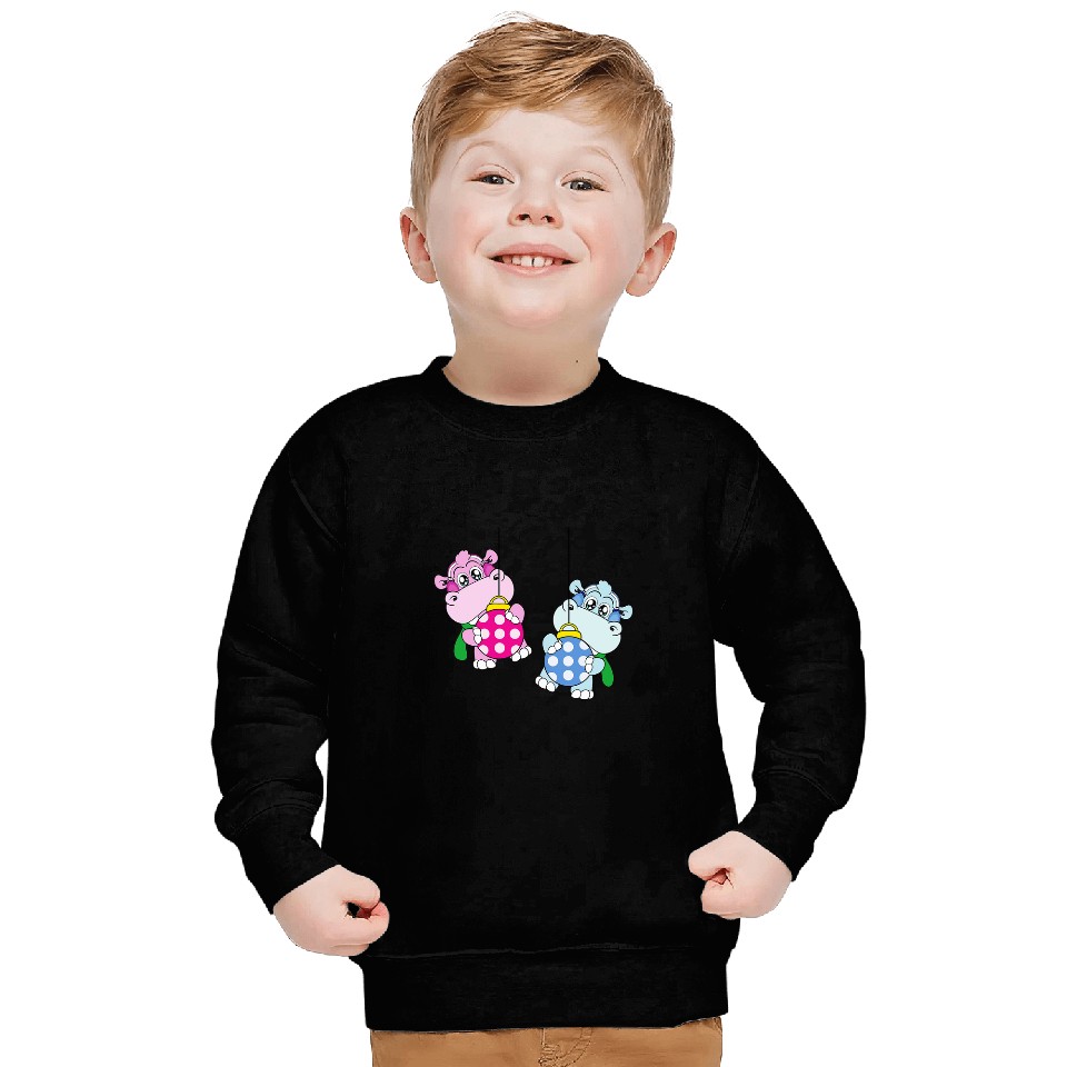 Hippo Pet Christmas Balls Winter Snow Sweatshirts