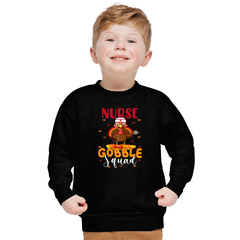 nurses Job Gobble Squad Funny Thanksgiving Turkey nurses Sweatshirts