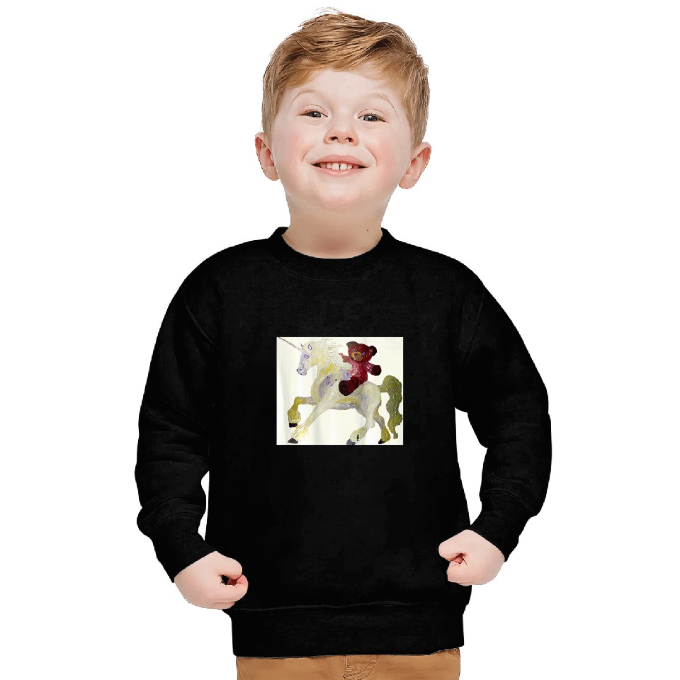 Bear Pet Unicorns silver Bird and the red bear 0014 Sweatshirts