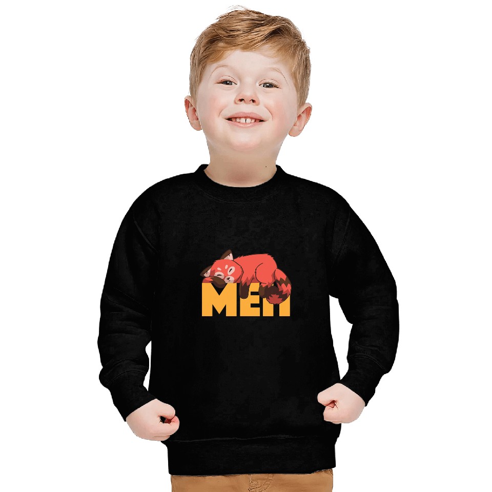 Panda Pet Funny Meh Red Panda Bored Indifferent Sleeping Panda Sweatshirts