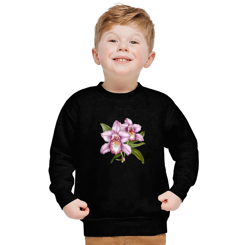 Cattleya Orchid Flower Orchids Lover Sweatshirts