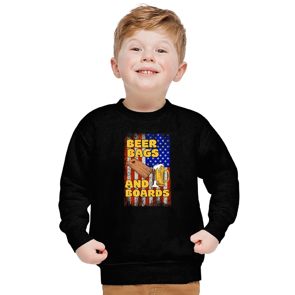 Beer Fun Beer Bags and Boards USA Table Game Cornhole Player Sweatshirts
