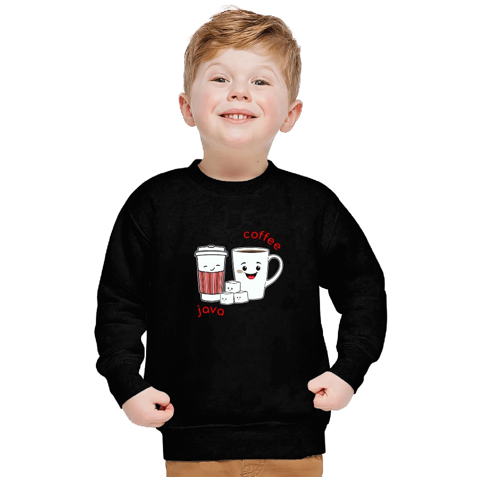 Coffee Fun Parallel Coffee Cups His and Hers Coffee Java Art Sweatshirts