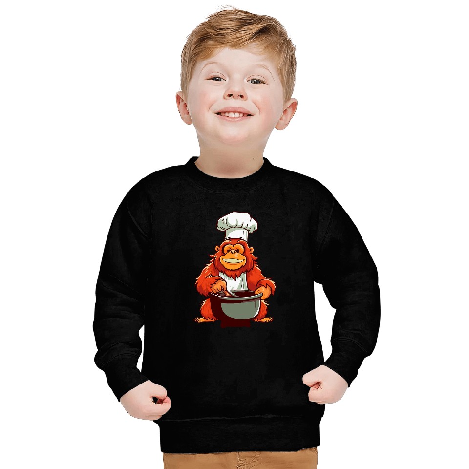 Orangutans Hobby Chef Cooking Monkey Jungle Sweatshirts