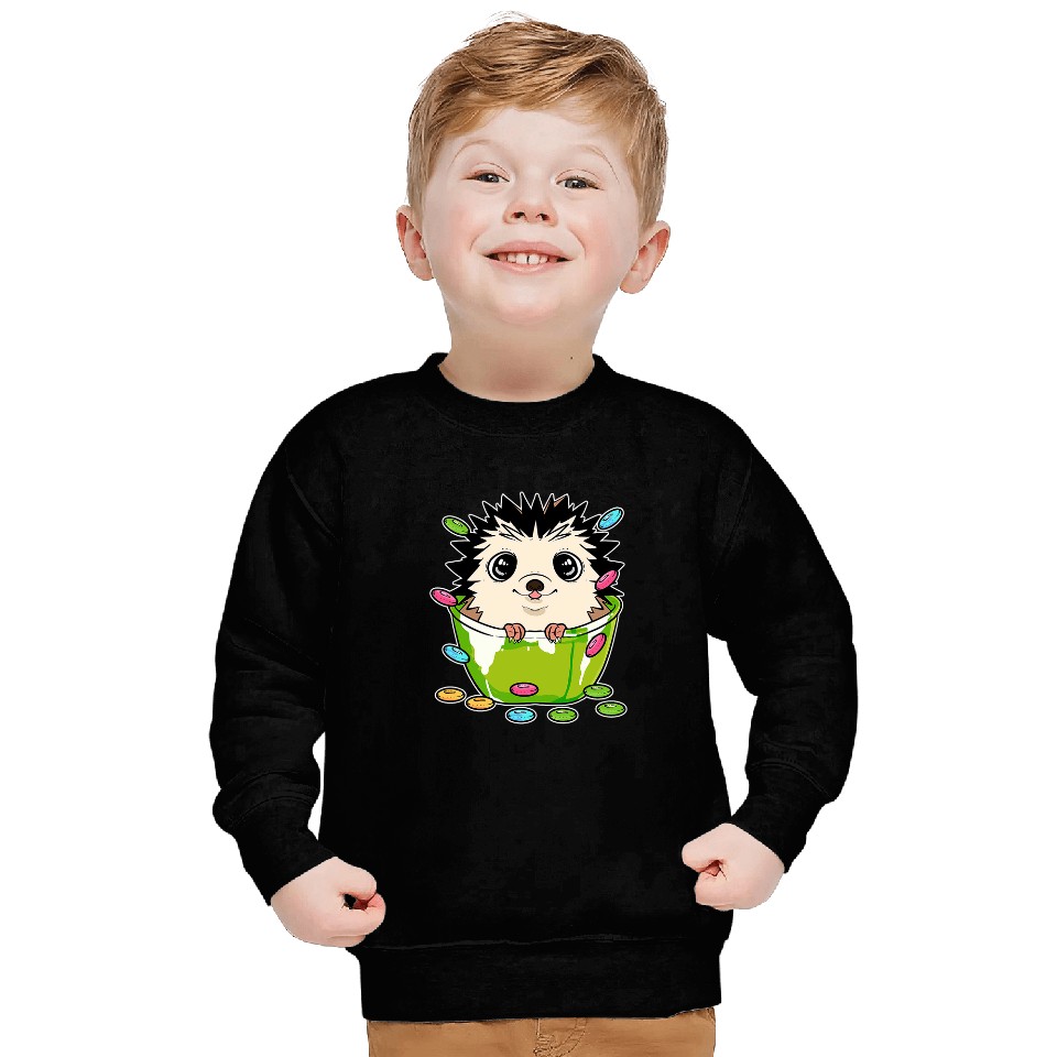 Hedgehog Cereal Cute Animal Lover Sweatshirts