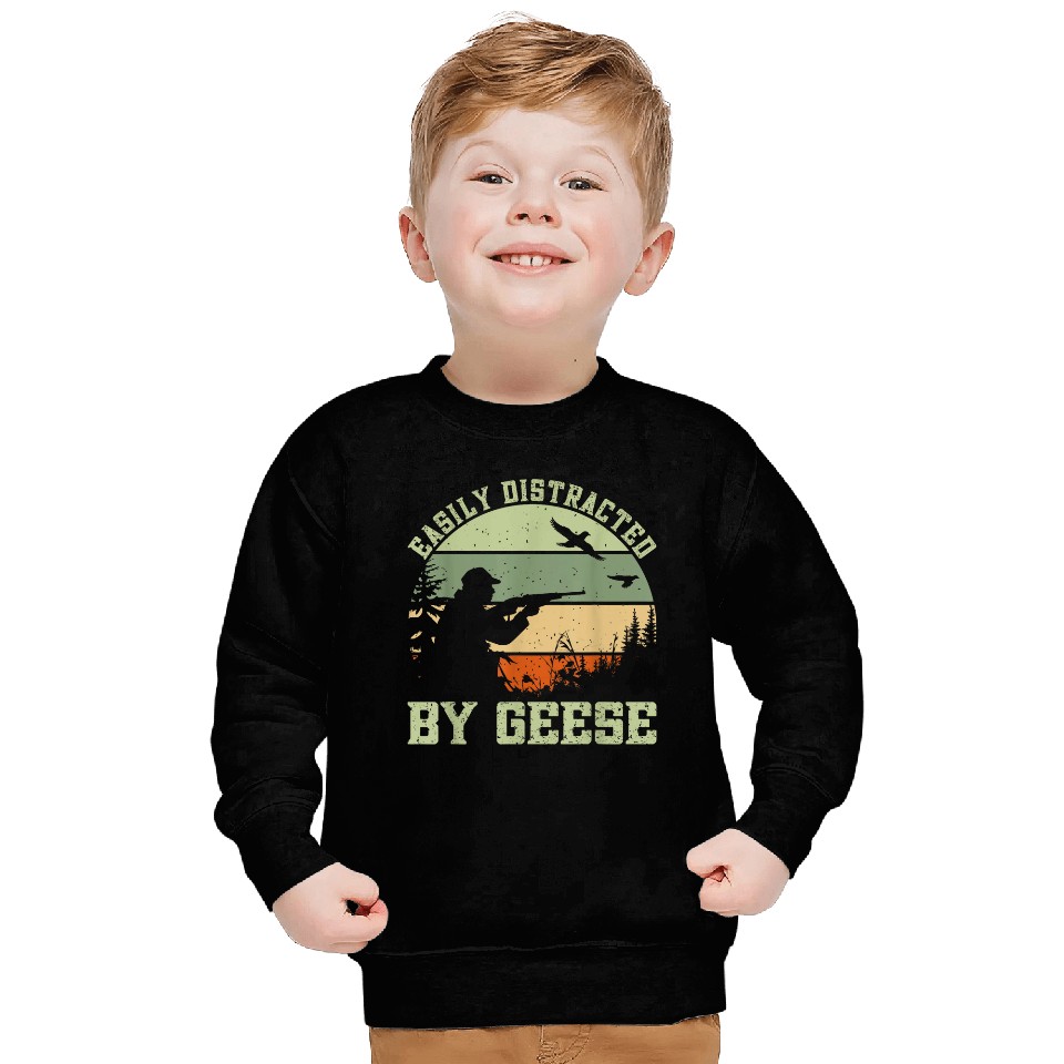 Hunter Waterfowl Distracted By Goose Hunting Sweatshirts