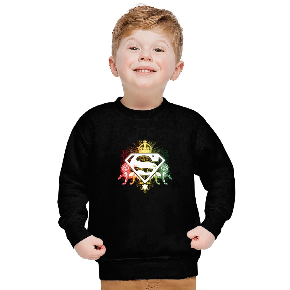 Lion Pet Superman Ornate Lion Shield Sweatshirts