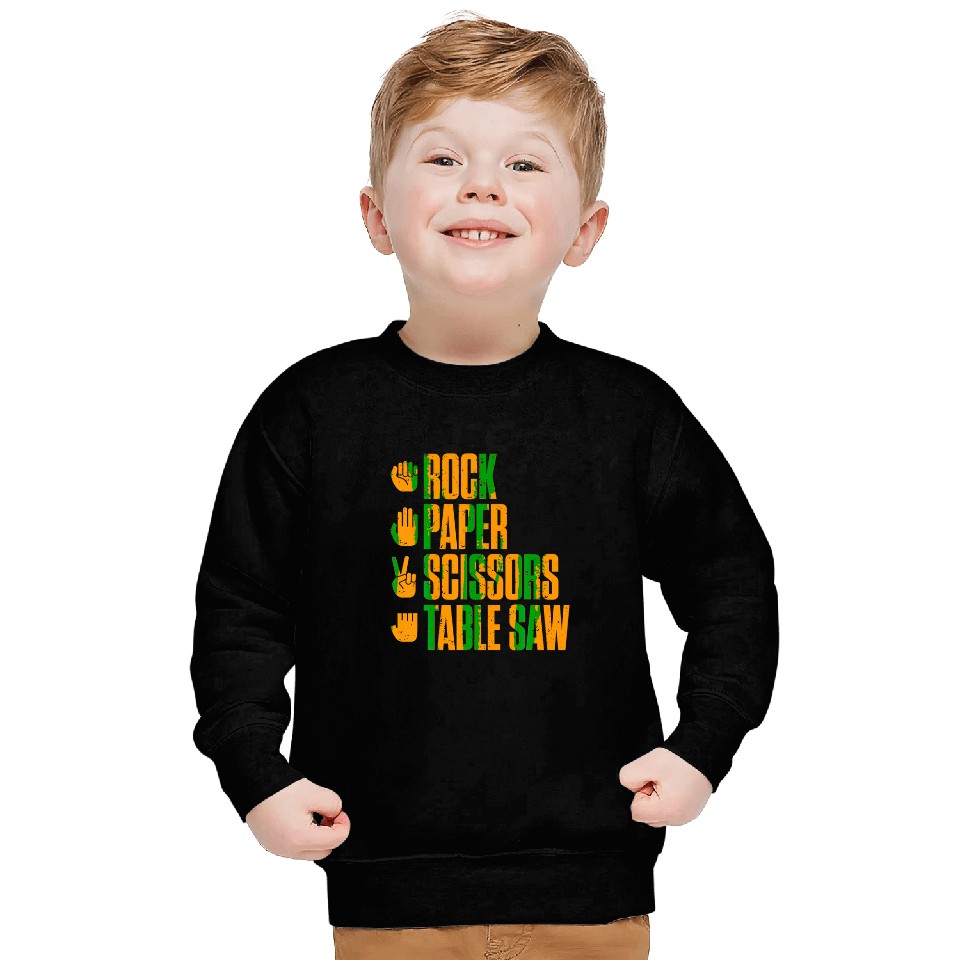 Rock Paper Scissors Able Saw Funny Carpenter Sweatshirts