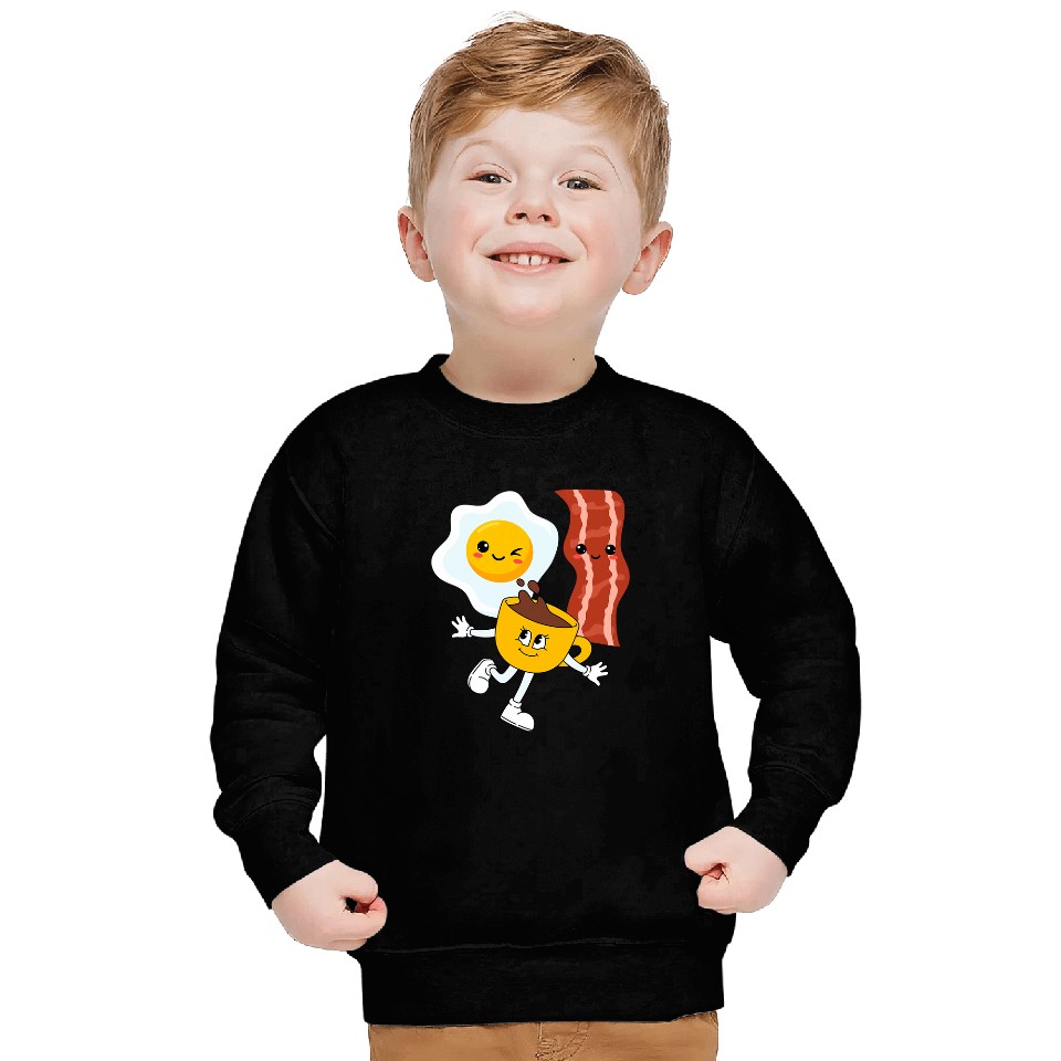 Coffee Fun Team Breakfast Coffee Eggs Bacon 8 Sweatshirts