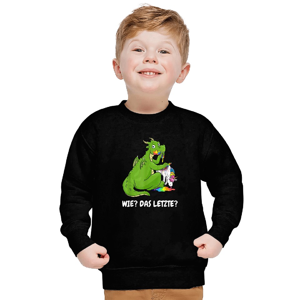 Dragon Pet the last dragon eats unicorn Sweatshirts